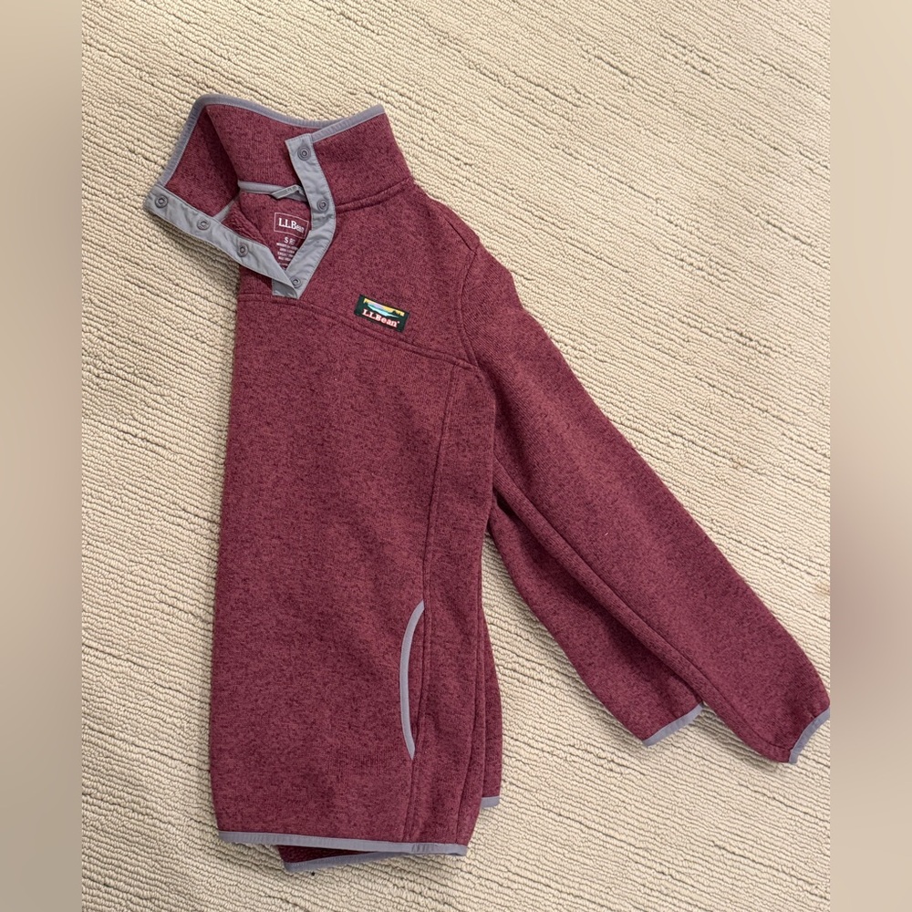 LL Bean Fleece Snap Pullover - Picture 5 of 6